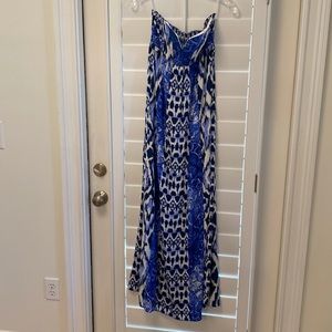 Silk maxi patterned dress